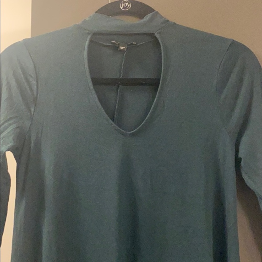 Express choker neck dress hunter green